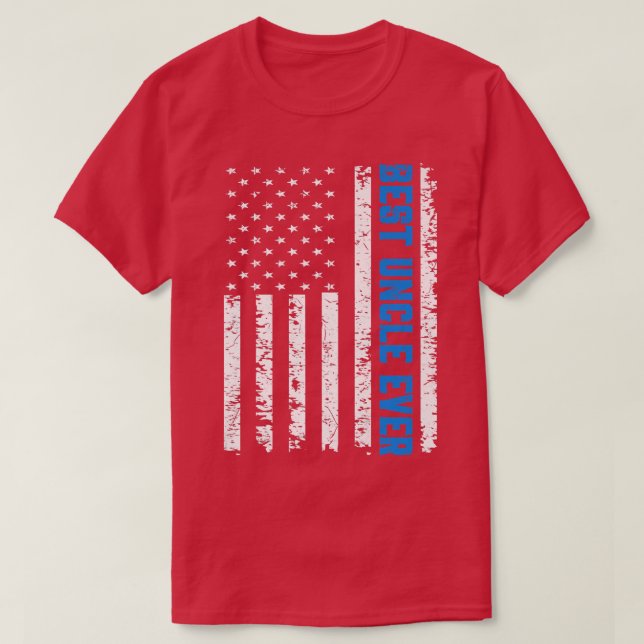 T-shirt Mens Retro US Meilleur oncle jamais 4 juillet Père (Design devant)