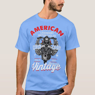 T-shirt Mens Retro Vintage American Moto Indian Old