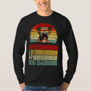 T-shirt Mens Retro Vintage Awesome Comme Mon Chien De Boxe