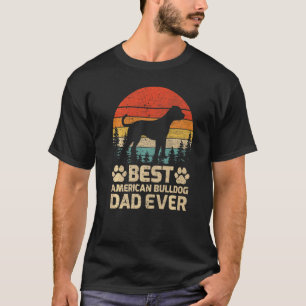 T-shirt Mens Retro Vintage Best American Buldog Papa Jamai