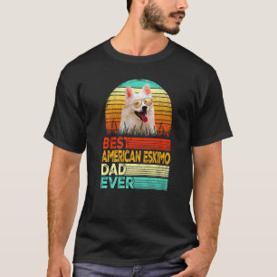 T-shirt Mens Retro Vintage Best American Eskimo Papa Jamai