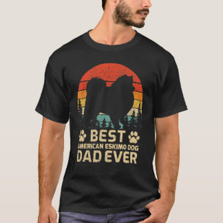 T-shirt Mens Retro Vintage Best American Eskimo Papa Jamai