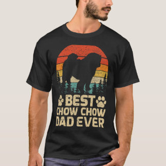 T-shirt Mens Retro Vintage Best Chow Chow Papa Jamais Père