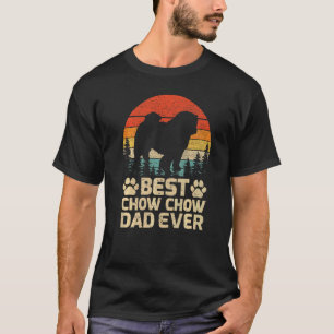 T-shirt Mens Retro Vintage Best Chow Chow Papa Jamais Père