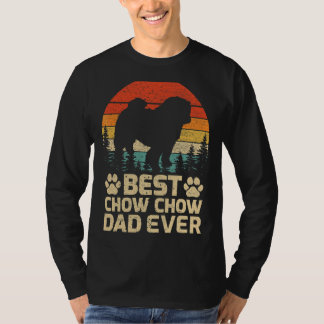 T-shirt Mens Retro Vintage Best Chow Chow Papa Jamais Père