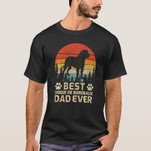 T-shirt Mens Retro Vintage Best Dogue De Bordeaux Papa Jam
