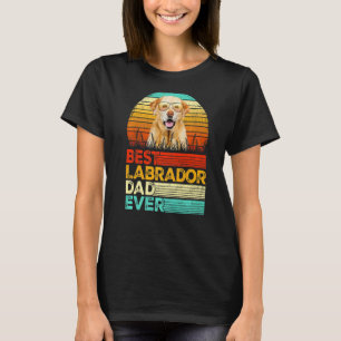 T-shirt Mens Retro Vintage Best Labrador Papa Jamais Pères