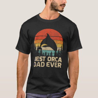T-shirt Mens Retro Vintage Best Orca Papa Jamais Père Fête