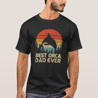 T-shirt Mens Retro Vintage Best Orca Papa Jamais Père Fête