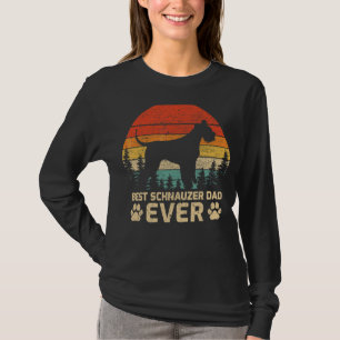T-shirt Mens Retro Vintage Best Schnauzer Papa Ever Père