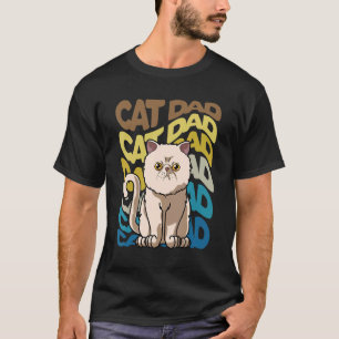 T-shirt Mens Retro Vintage Chat Exotique Shorthair Chat Pa