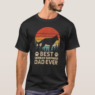 T-shirt Mens Retro Vintage Meilleur Berger Allemand Papa J