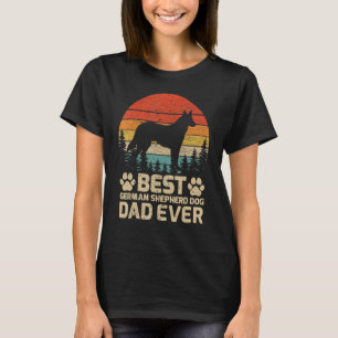 T-shirt Mens Retro Vintage Meilleur Berger Allemand Papa J