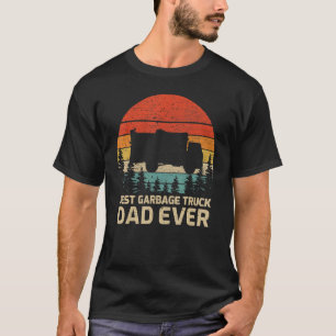 T-shirt Mens Retro Vintage Meilleur camion à ordures Papa