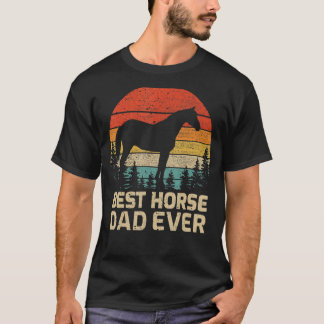 T-shirt Mens Retro Vintage Meilleur Cheval Papa Jamais Da