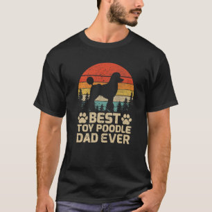 T-shirt Mens Retro Vintage Meilleur Jouet Poodle Papa Ever