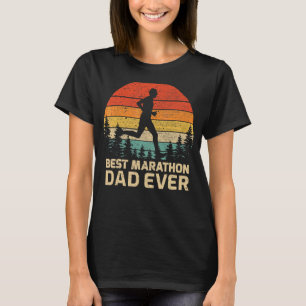 T-shirt Mens Retro Vintage meilleur marathon papa jamais p