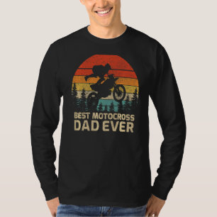 T-shirt Mens Retro Vintage Meilleur Motocross Papa Jamais