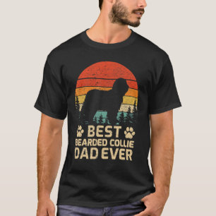 T-shirt Mens Retro Vintage Meilleur Porté Collie Papa Jama
