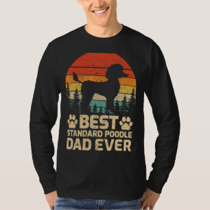 T-shirt Mens Retro Vintage meilleur standard Poodle Papa J