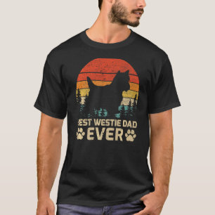 T-shirt Mens Retro Vintage Meilleur Westie Papa Jamais pèr