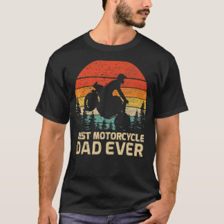 T-shirt Mens Retro Vintage Meilleure moto Papa Jamais père