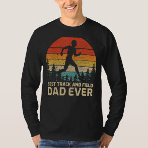 T-shirt Mens Retro Vintage Meilleure Piste Et Champ Papa J