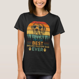 T-shirt Mens Retro Vintage Sunset Best Anglais Mastiff Pap