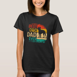 T-shirt Mens Retro Vintage Sunset Best Boston Terrier Dog