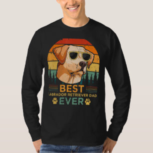 T-shirt Mens Retro Vintage Sunset Best Labrador Retriever