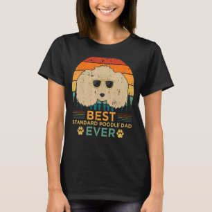 T-shirt Mens Retro Vintage Sunset Best Standard Poodle Pap