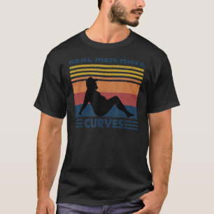 T-shirt Mens Retro Vintage Véritable Hommes Ont Courbes Pa