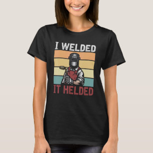 T-shirt Mens Retro Welder Hood Souder Souder Steelworker W