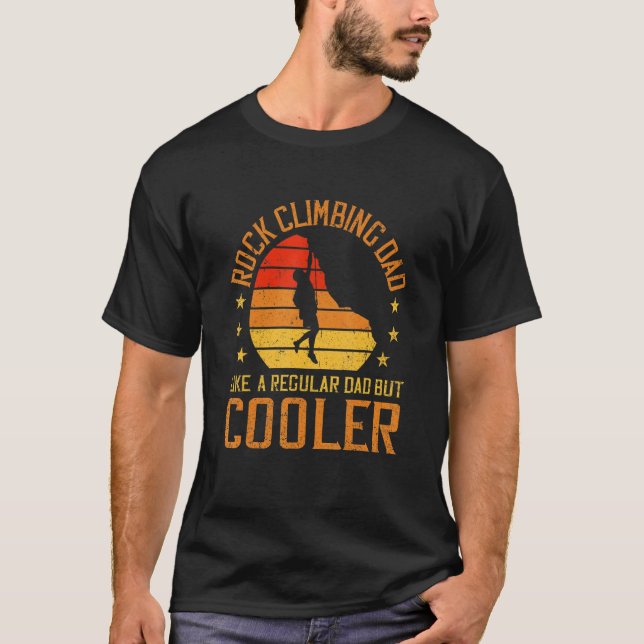 T-shirt Mens Rock Climbing Dad Bouldering Rock Boulder Cli (Devant)