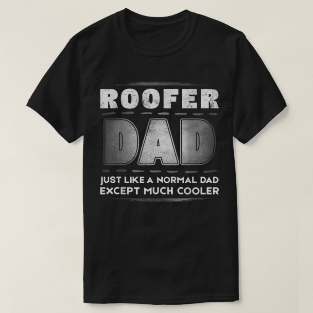 T-shirt Mens Roofer Papa Beaucoup de Fête des pères Glaciè (Design devant)