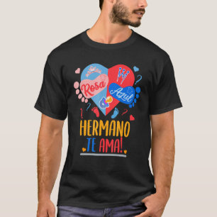 T-shirt Mens Rosa Azul HERMANO te Ama Révélation de genre