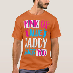 T-shirt Mens rose ou bleu papa t'aime - papa à être Ge
