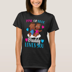 T-shirt Mens rose ou bleu papa t'aime papa à être Gen