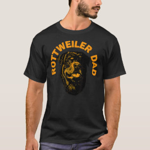 T-shirt Mens Rottweiler Rottie Papa papa papa père père