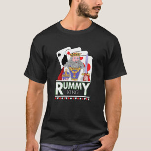 T-shirt Mens Rummy King Gin Two Player Card Game Rum And G