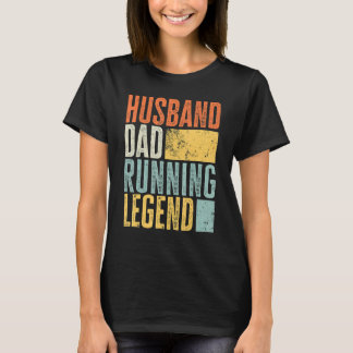 T-shirt Mens Running Husband Dad Legendary  Runner Dad Ret