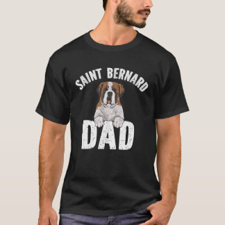 T-shirt Mens Saint Bernard Papa St Bernard Chien Papa T