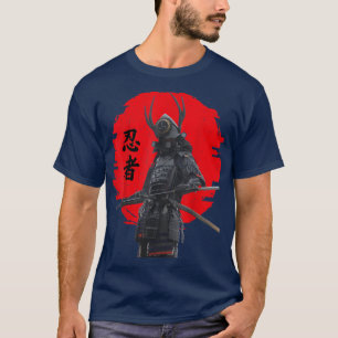 T-shirt Mens Samurai Guerrier avec épée, Japonais Samurai