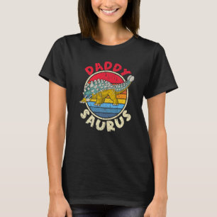 T-shirt Mens Saurus Daddy I Ankylosaurus Dinosaur I Famill