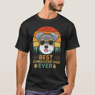 T-shirt Mens Schnauzer Chien Vintage Best Schnauzer Papa G