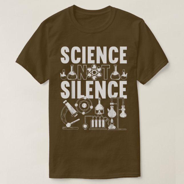 T-shirt Mens Science Not Silence 1410 (Design devant)
