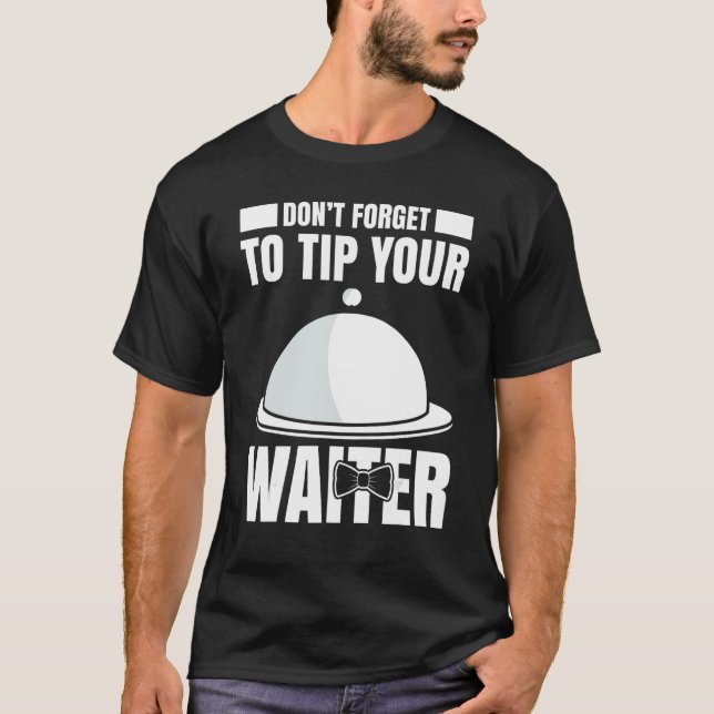 T-shirt Mens Serveur Waiter Travailler En Gastronomie 10 (Devant)