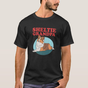 T-shirt Mens Sheltie Grand-pa Propriétaire Chien Shetland 