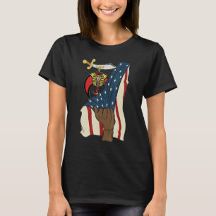 T-shirt Mens Shriner Mason Real Pull Us Drapeau 4 Juillet