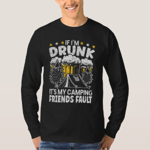 T-shirt Mens Si Je Suis Coupable Son Camping Mes Amis Faul